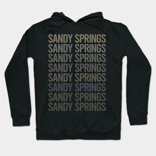 Gray Text Art Sandy Springs Hoodie